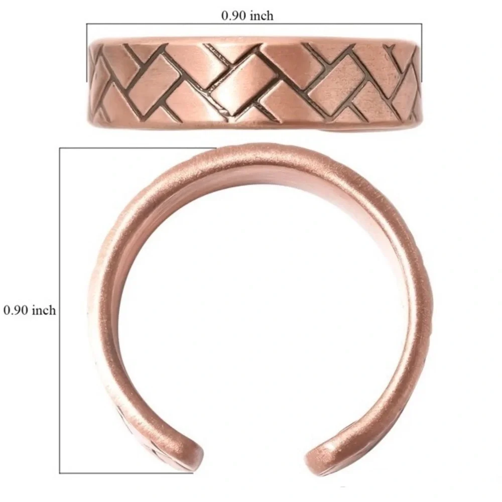 🆕 Magnetic Therapy Adjustable Open Ring In Rose Gold
